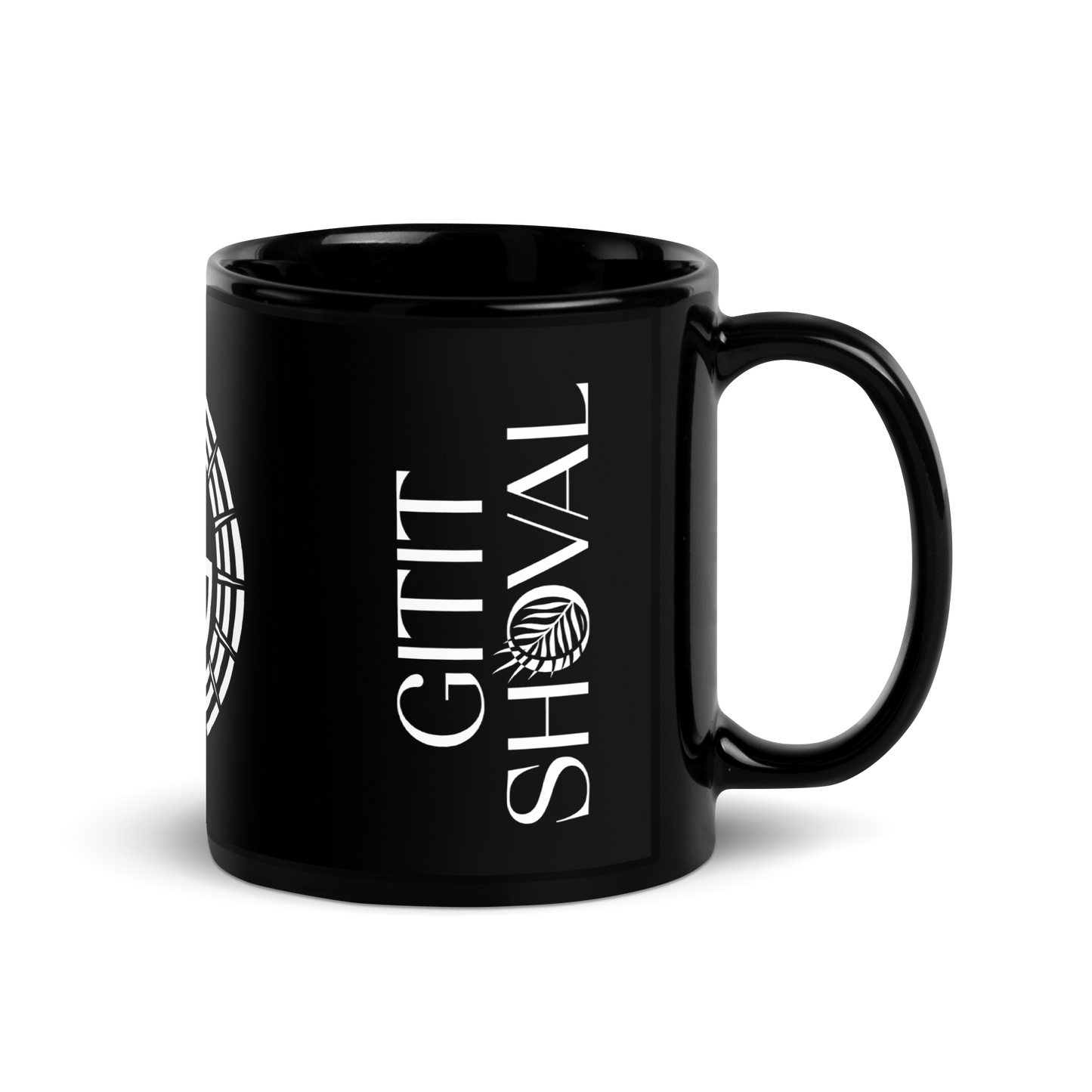 Gitit Shoval Logo Black Glossy Mug